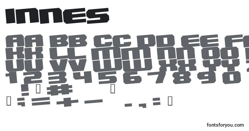 Шрифт Innes – алфавит, цифры, специальные символы