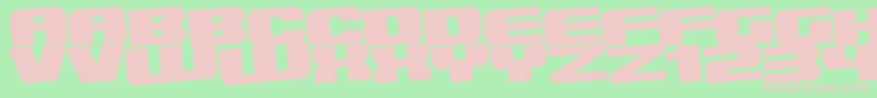 Innes Font – Pink Fonts on Green Background