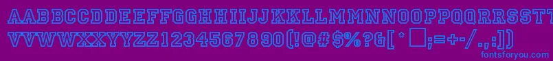 AllStarResort Font – Blue Fonts on Purple Background