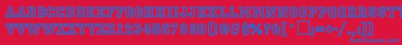 AllStarResort Font – Blue Fonts on Red Background