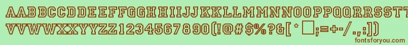 AllStarResort Font – Brown Fonts on Green Background