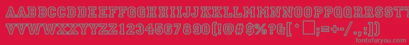 AllStarResort Font – Gray Fonts on Red Background