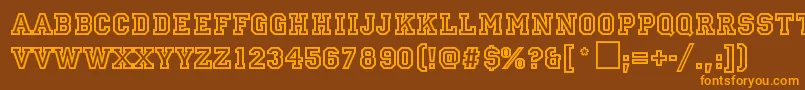 AllStarResort Font – Orange Fonts on Brown Background