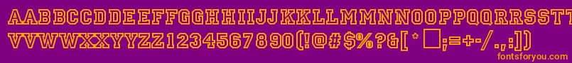 AllStarResort Font – Orange Fonts on Purple Background