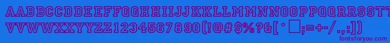 AllStarResort Font – Purple Fonts on Blue Background