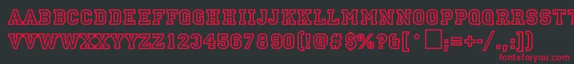 AllStarResort Font – Red Fonts on Black Background