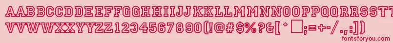 AllStarResort Font – Red Fonts on Pink Background