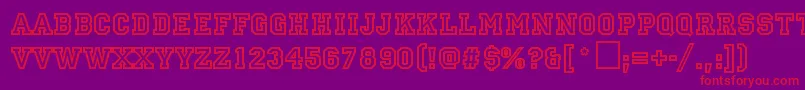 AllStarResort Font – Red Fonts on Purple Background