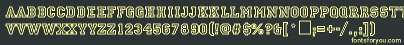 AllStarResort Font – Yellow Fonts on Black Background