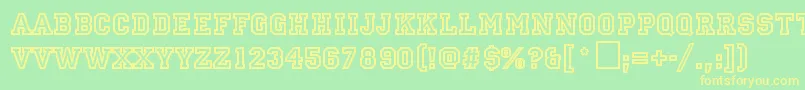 AllStarResort Font – Yellow Fonts on Green Background