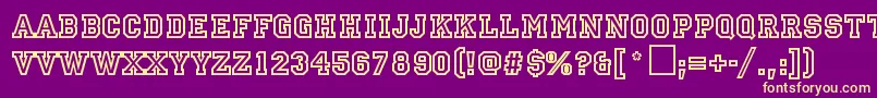 AllStarResort Font – Yellow Fonts on Purple Background