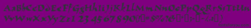 Nomadscriptssk Font – Black Fonts on Purple Background