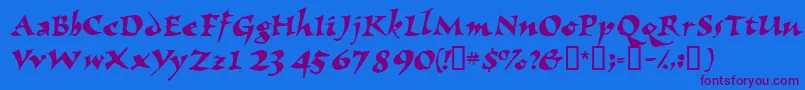 Police Nomadscriptssk – polices violettes sur fond bleu