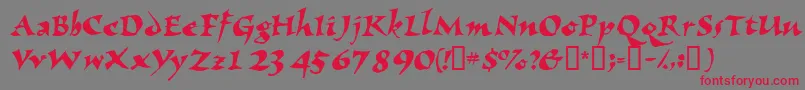 Nomadscriptssk Font – Red Fonts on Gray Background