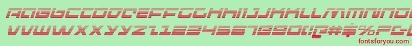 PulseRifleGradientItalic Font – Red Fonts on Green Background