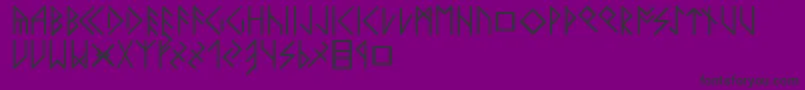 Latinloversrunes Font – Black Fonts on Purple Background
