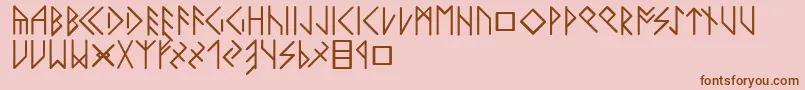 Latinloversrunes Font – Brown Fonts on Pink Background