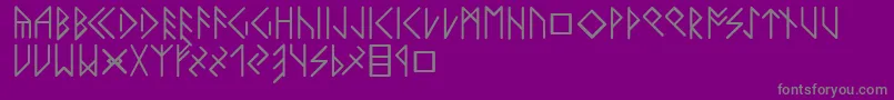 Latinloversrunes Font – Gray Fonts on Purple Background