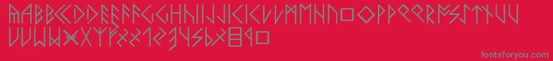 fuente Latinloversrunes – Fuentes Grises Sobre Fondo Rojo