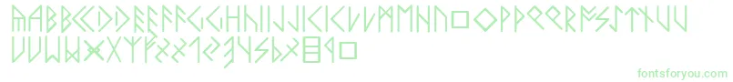 Latinloversrunes Font – Green Fonts on White Background