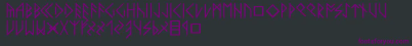 Latinloversrunes Font – Purple Fonts on Black Background