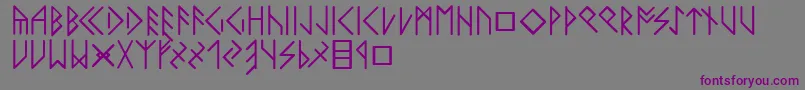 Latinloversrunes Font – Purple Fonts on Gray Background