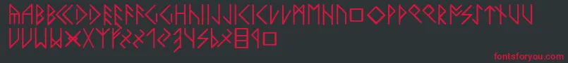 Więcej informacji o czcionce Latinloversrunes Czcionka Latinloversrunes – czerwone czcionki na czarnym tle