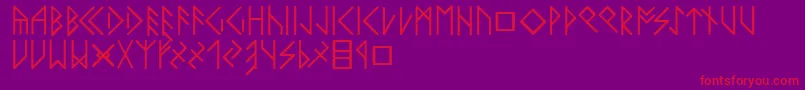 Latinloversrunes Font – Red Fonts on Purple Background