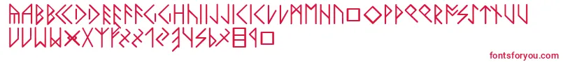 フォントLatinloversrunes – 赤い文字