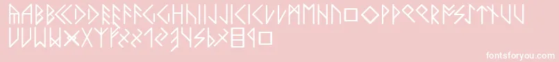 Latinloversrunes Font – White Fonts on Pink Background