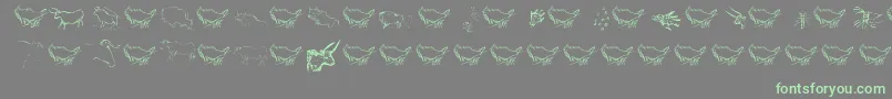 Caveart Font – Green Fonts on Gray Background