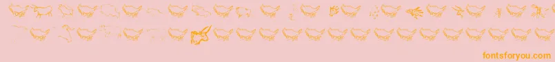 Caveart Font – Orange Fonts on Pink Background