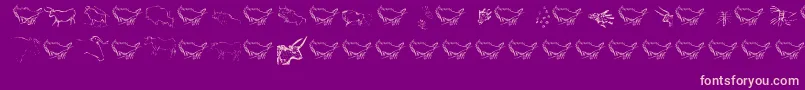 Caveart Font – Pink Fonts on Purple Background