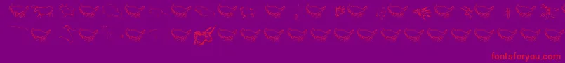 Caveart Font – Red Fonts on Purple Background