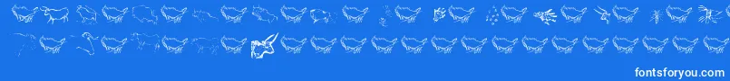 Caveart Font – White Fonts on Blue Background