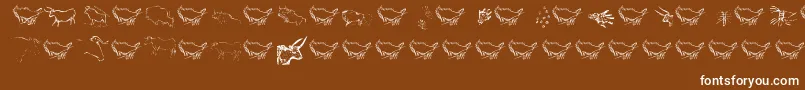 Caveart Font – White Fonts on Brown Background