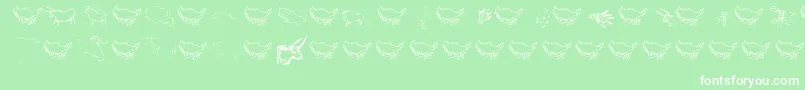 Caveart Font – White Fonts on Green Background