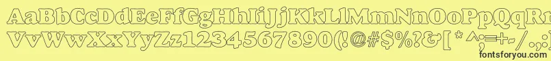 Bush Font – Black Fonts on Yellow Background