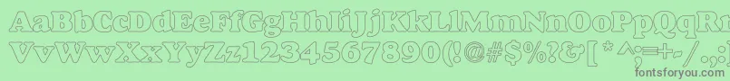 Bush Font – Gray Fonts on Green Background