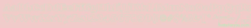 Bush Font – Green Fonts on Pink Background