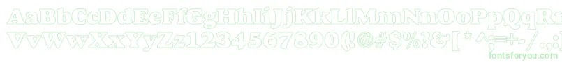 Bush Font – Green Fonts on White Background