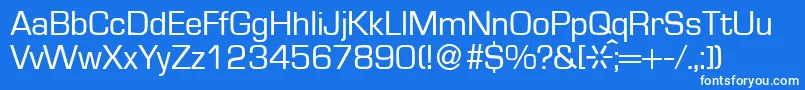 EuraldbNormal Font – White Fonts on Blue Background