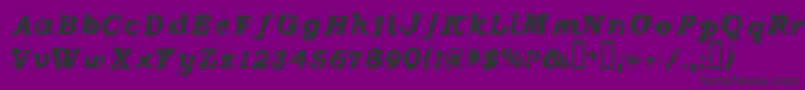 Crash-Schriftart – Schwarze Schriften auf violettem Hintergrund