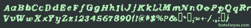 Czcionka Crash – zielone czcionki na czarnym tle
