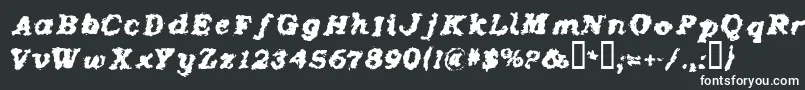 Crash-fontti – valkoiset fontit mustalla taustalla