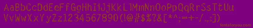 DigitalNoise-Schriftart – Braune Schriften auf violettem Hintergrund