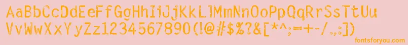 DigitalNoise Font – Orange Fonts on Pink Background