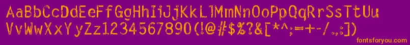 DigitalNoise Font – Orange Fonts on Purple Background