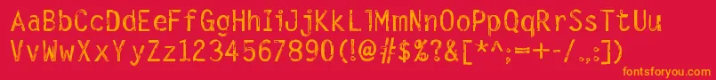 DigitalNoise Font – Orange Fonts on Red Background