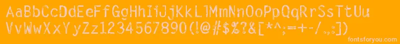 DigitalNoise Font – Pink Fonts on Orange Background